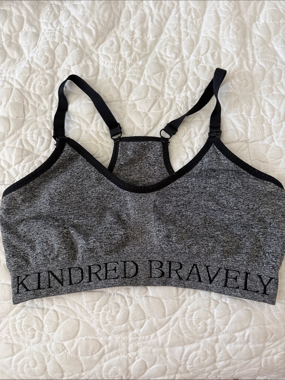 Kindred Bravely Gray Seamless Maternity & Nursing Sports Bra